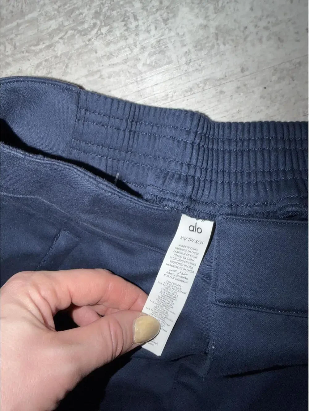 Navy Alo Yoga Show Off Cargo Wide Leg Trouser XS